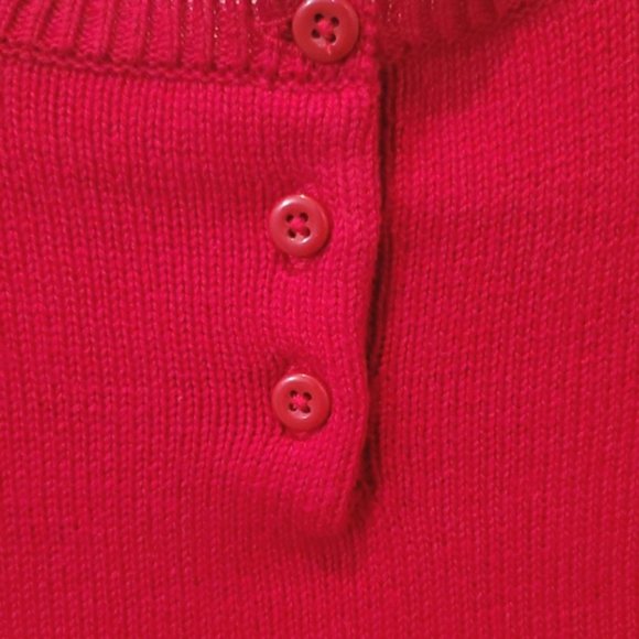 Gymboree Baby Girl 6-12 Months Deep Red Cable Sweater Dress - Picture 4 of 4